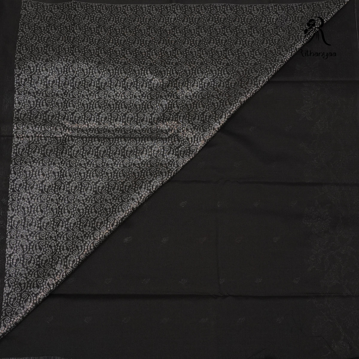 Shyamala Jet Black - Chettinad Silk