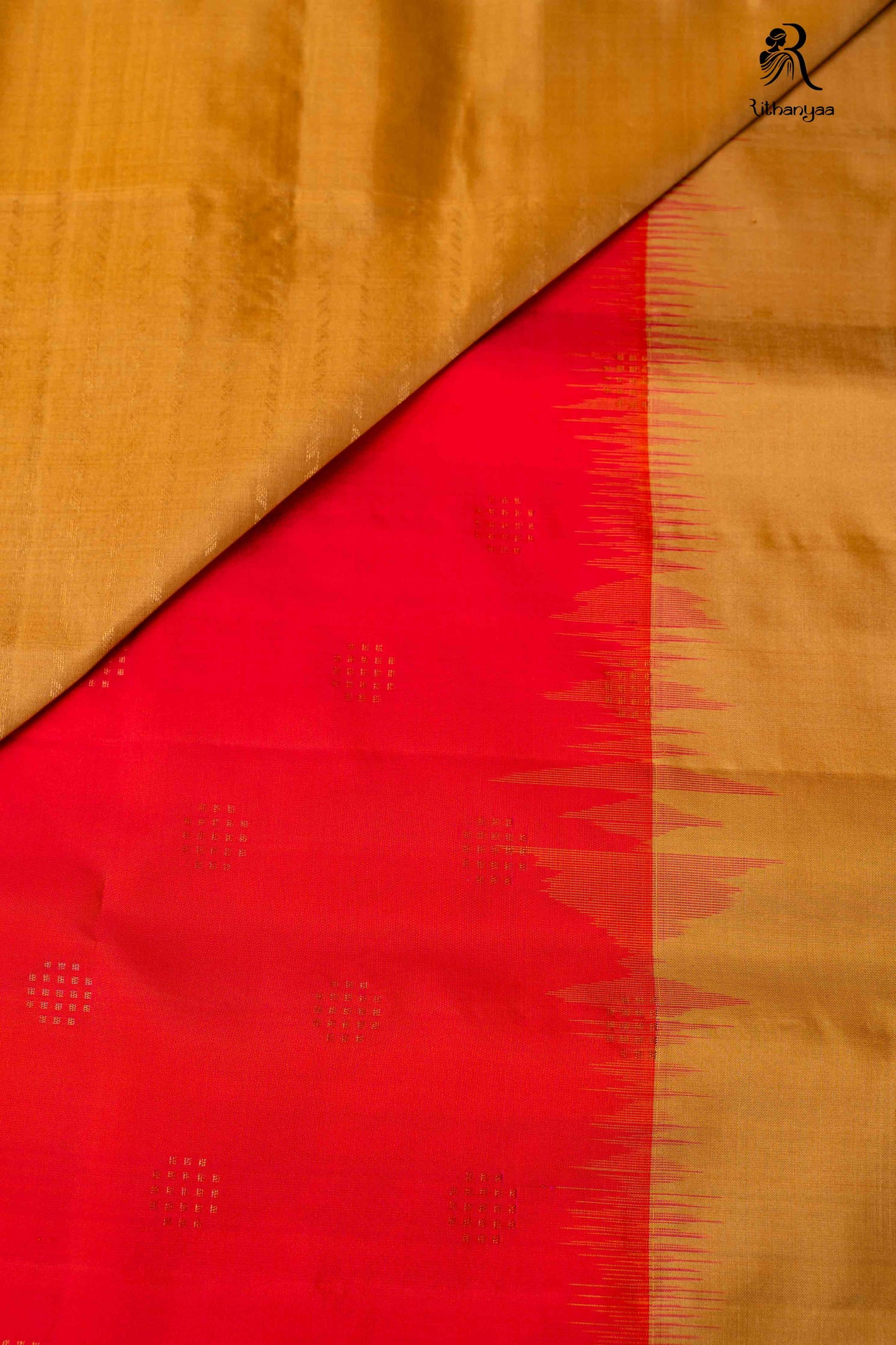 Suvarnambaram Crimson Red - Pure Soft Silk
