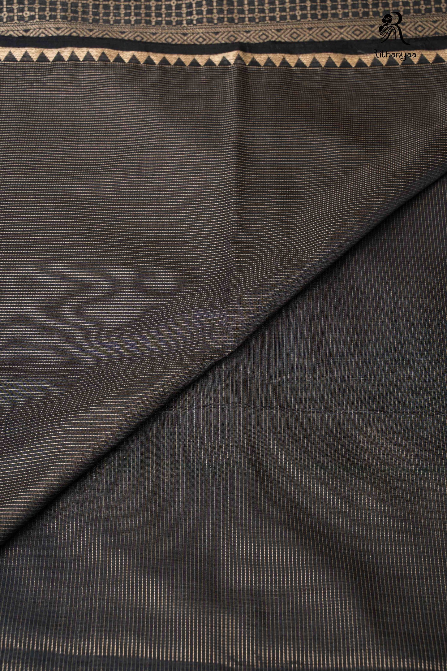 Tamra Myura Deep Charcoal - Chettinad Silk