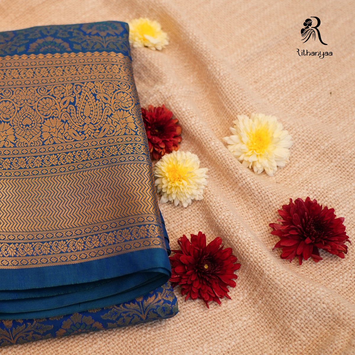 Neelambari Deep Blue - Soft Silk