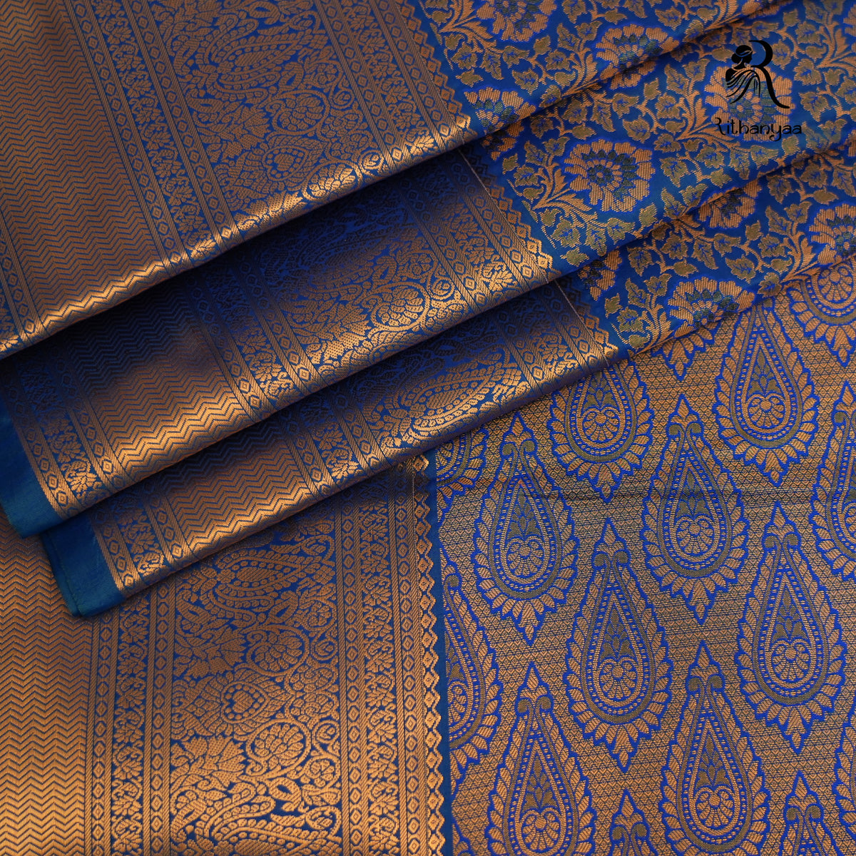 Neelambari Deep Blue - Soft Silk