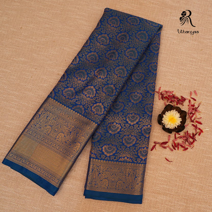 Neelambari Deep Blue - Soft Silk