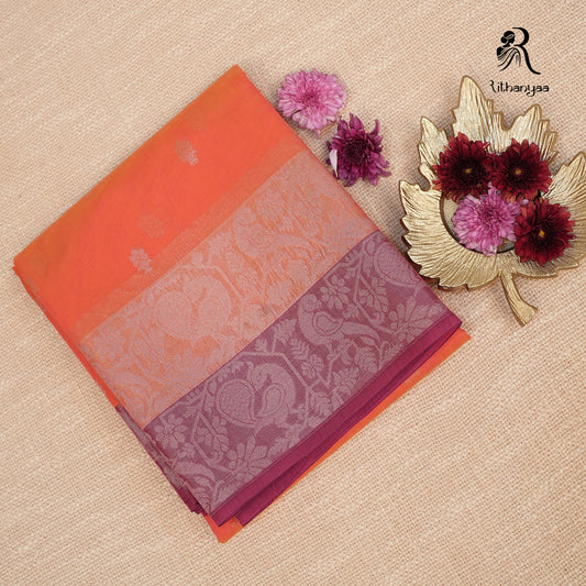 Meghadri Sunset Coral Orange - Soft Sico