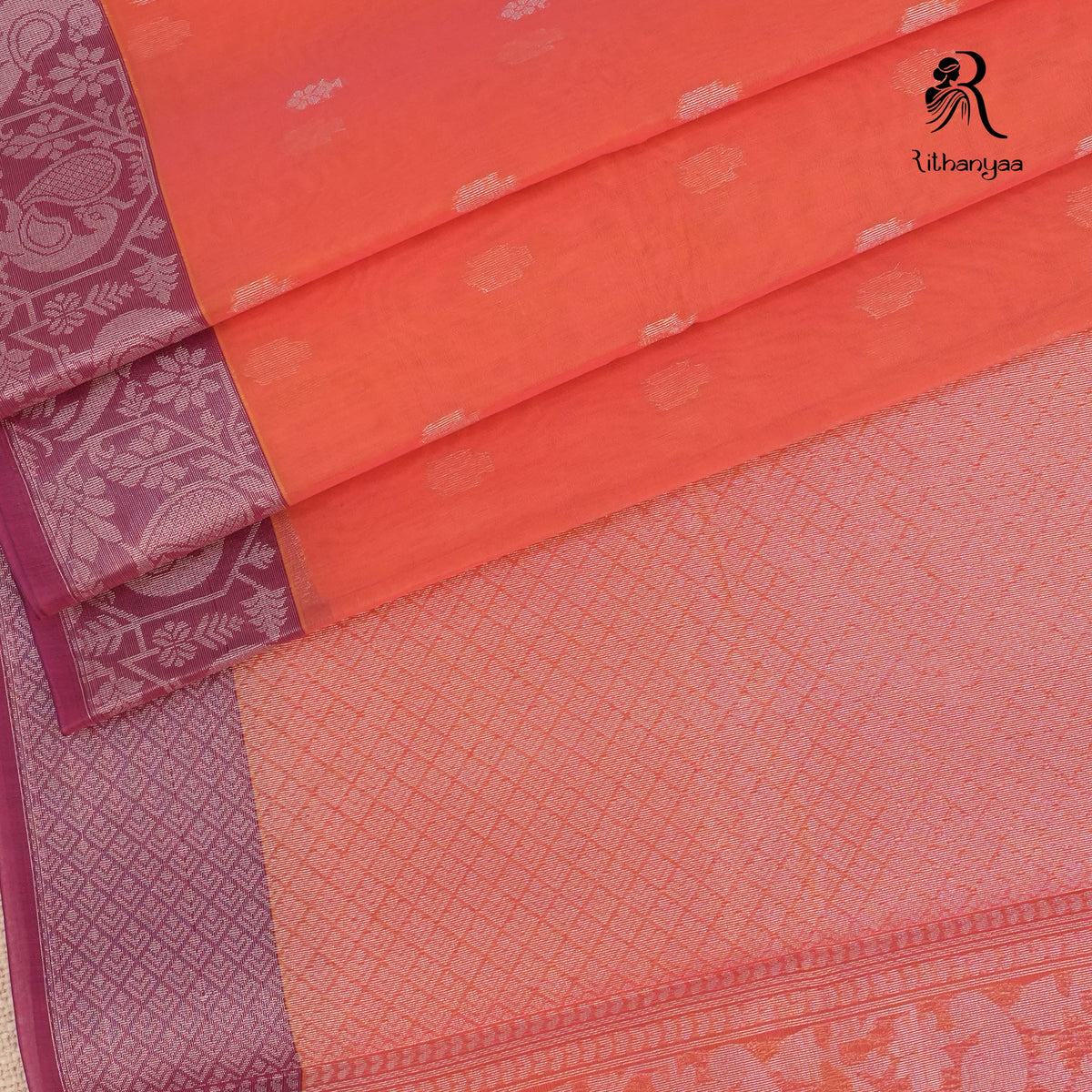 Meghadri Sunset Coral Orange - Soft Sico