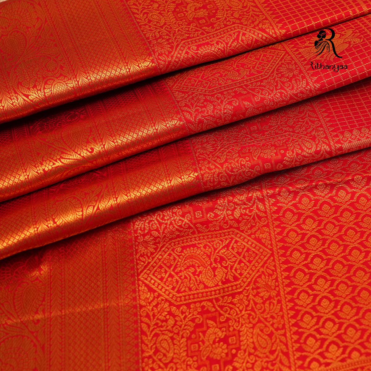 Arunima Vermilion Red - Soft Silk