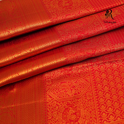Arunima Vermilion Red - Soft Silk