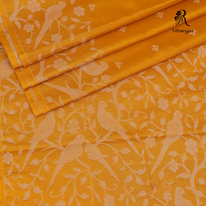 Suvarna Mayuri Mustard Gold - Chettinad Silk