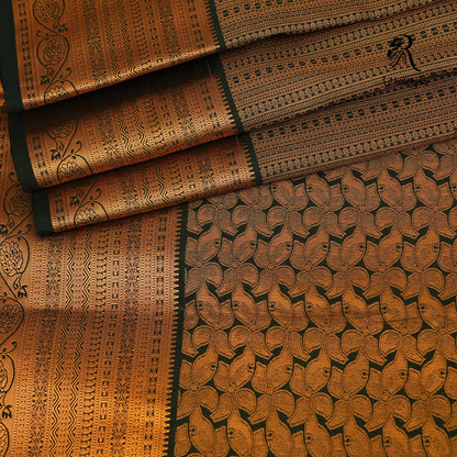 Manimala Bottle Green - Silk Saree