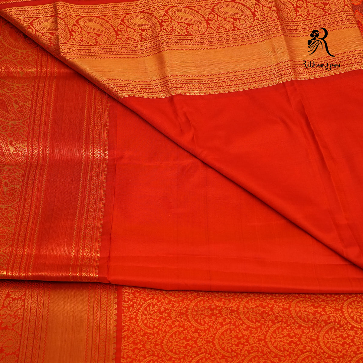 Agnirekha Fiery Orange - Soft Silk