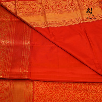 Agnirekha Fiery Orange - Soft Silk