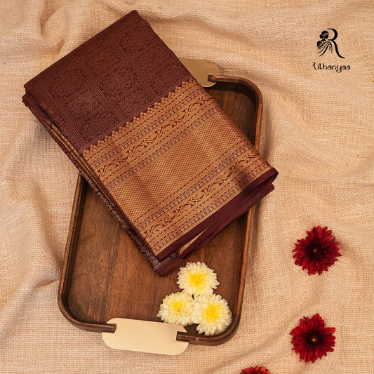 Tamrarekha Deep  Brown - Soft Silk