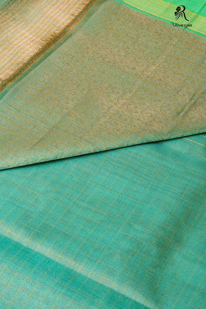 Vaarnika Mint Green - Pure Soft Silk