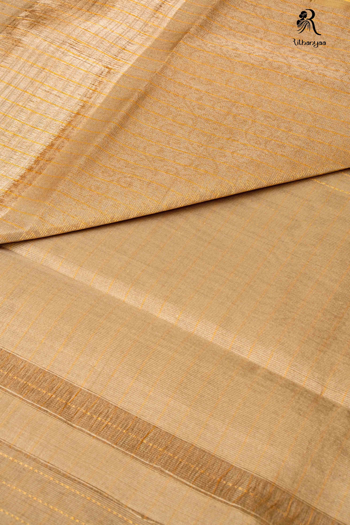 Vaarnika Champagne Gold - Pure Soft Silk