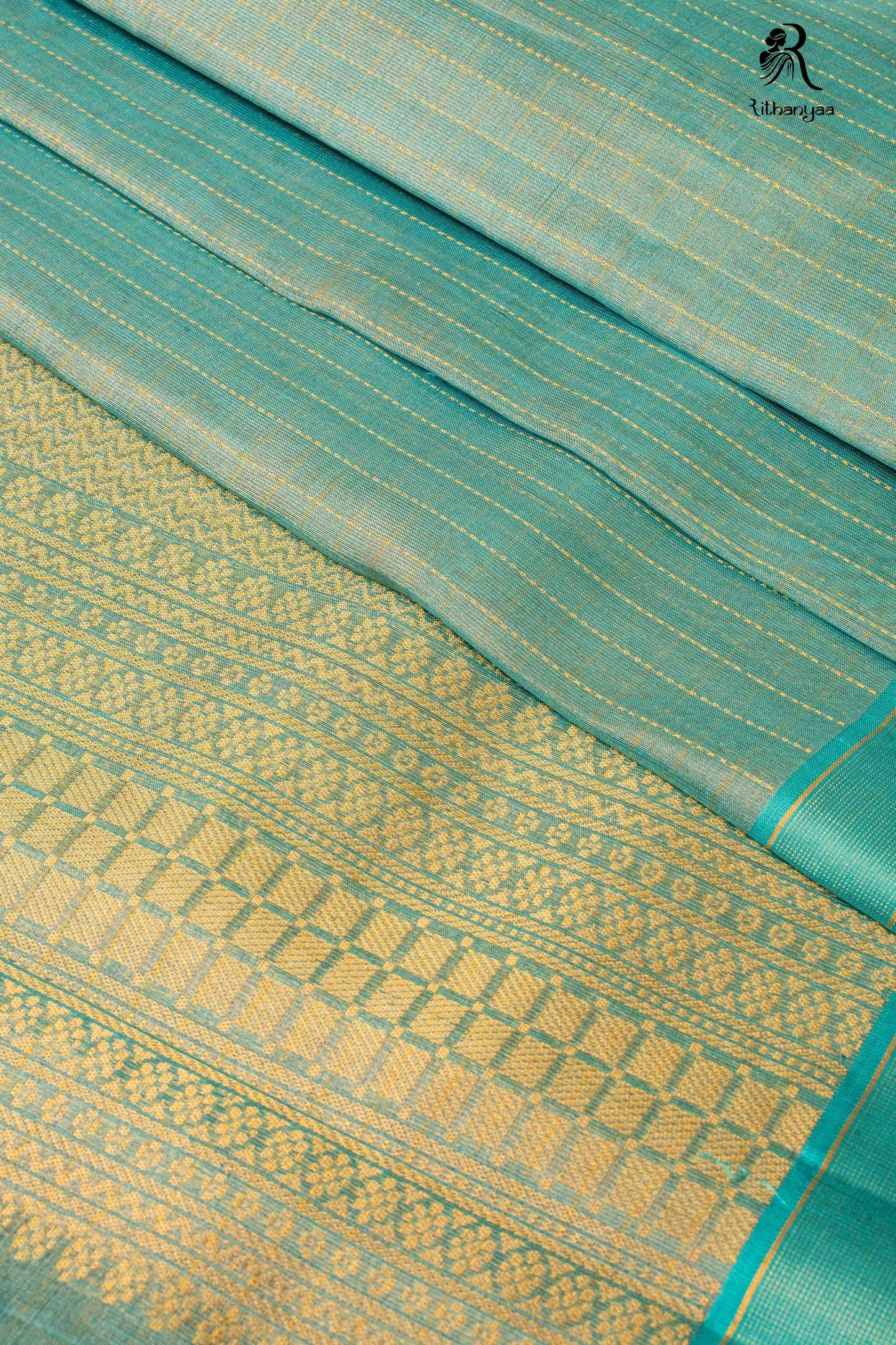 Vaarnika turquoise blue - Pure Soft Silk