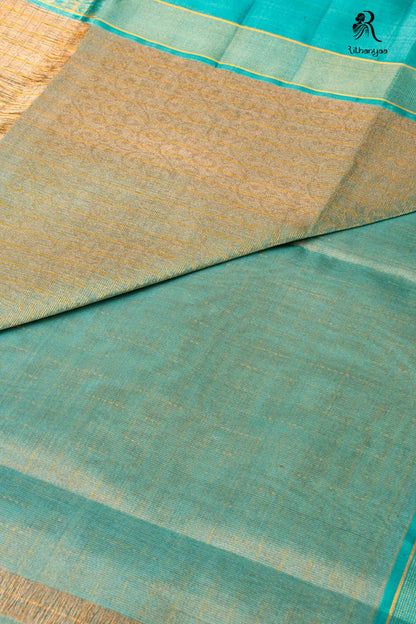 Vaarnika turquoise blue - Pure Soft Silk