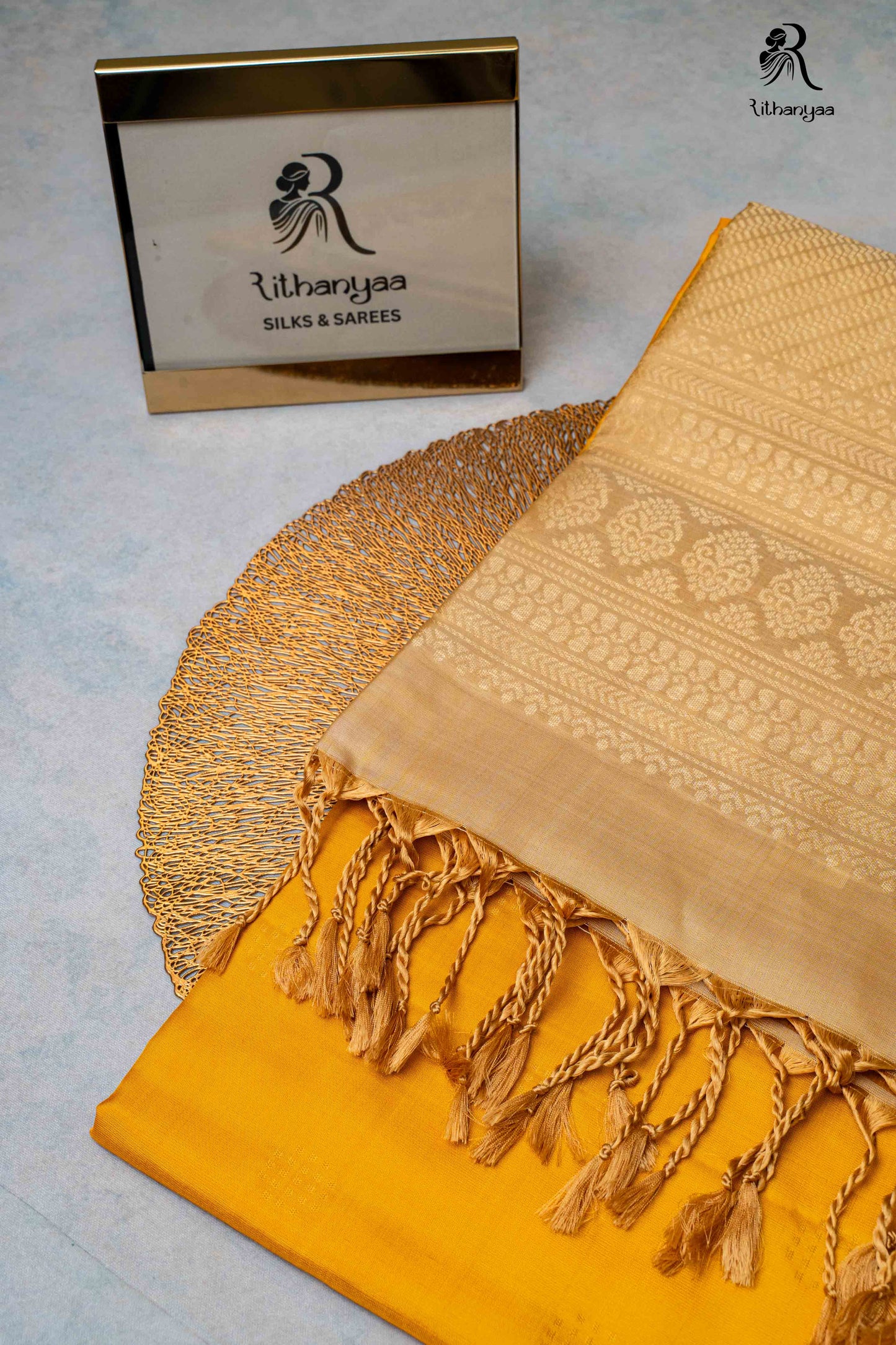Suvarnambaram Hladi Yellow - Pure Soft Silk