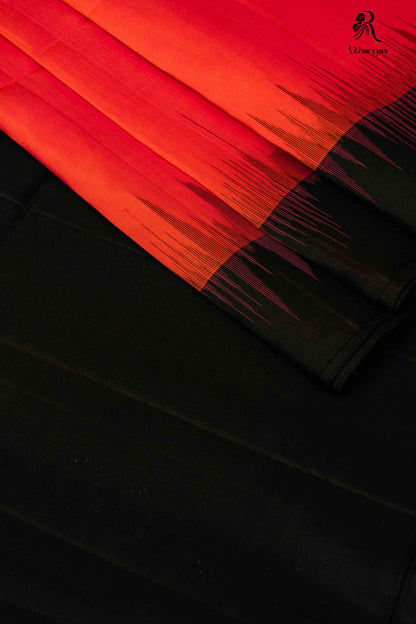 Yogini Red & Jet Black - Pure Soft Silk