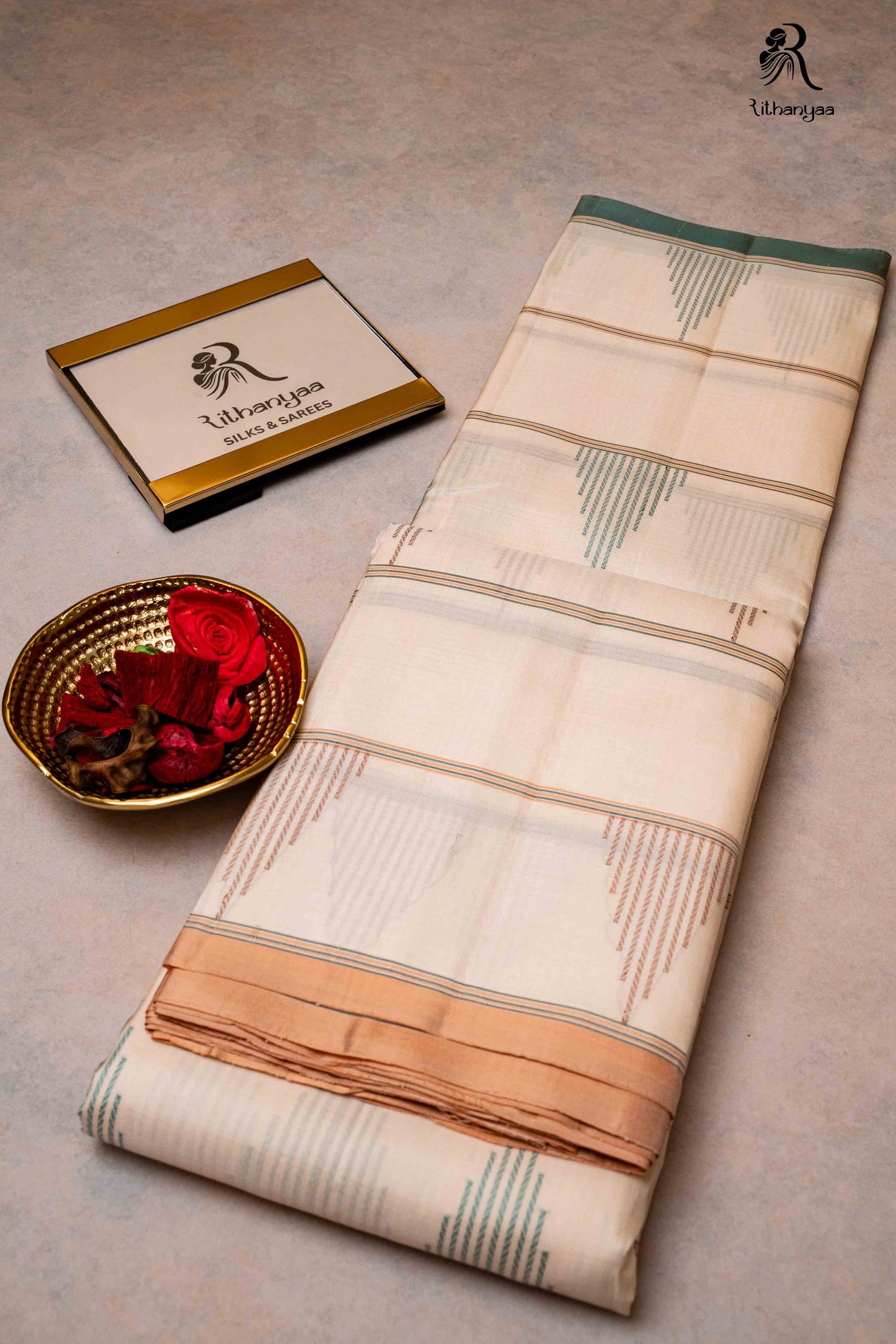 Svetaambara Ivory Blush - Pure Soft Silk