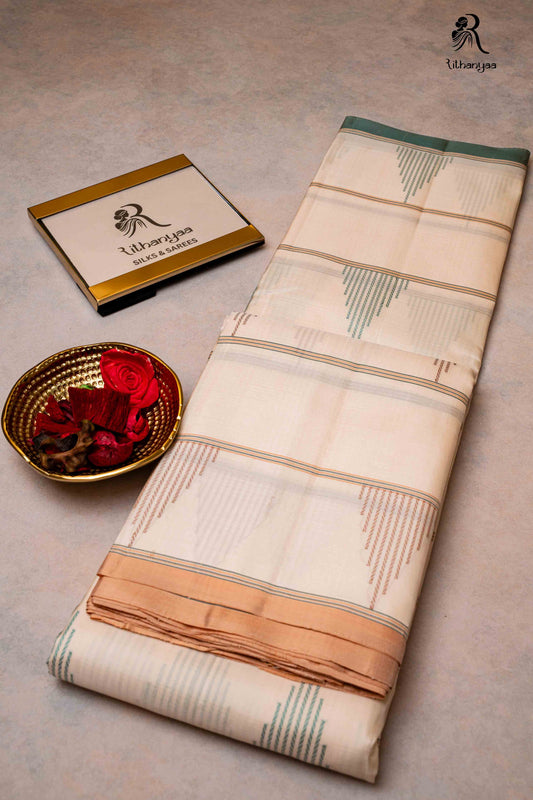 Svetaambara Ivory Blush - Pure Soft Silk