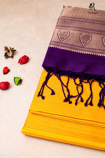 Meghavarnika Mustard - Pure Soft Silk