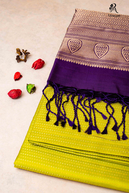 Meghavarnika Fresh Green - Pure Soft Silk