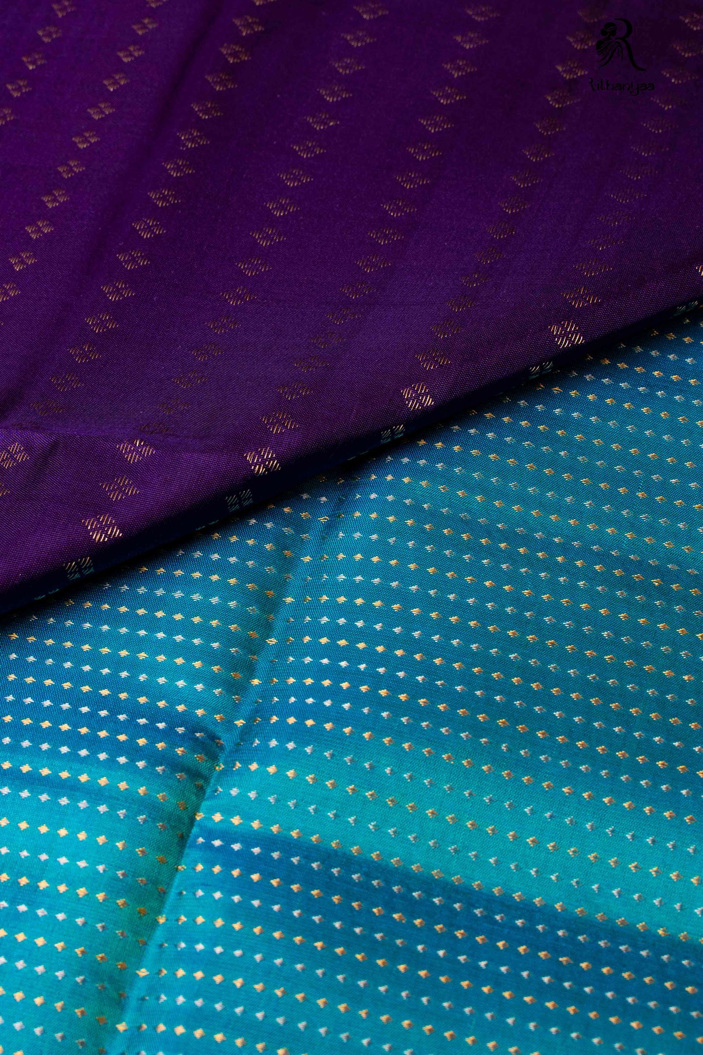 Meghvarnika Peacock Blue - Pure Soft Silk