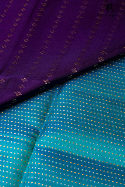 Meghvarnika Peacock Blue - Pure Soft Silk