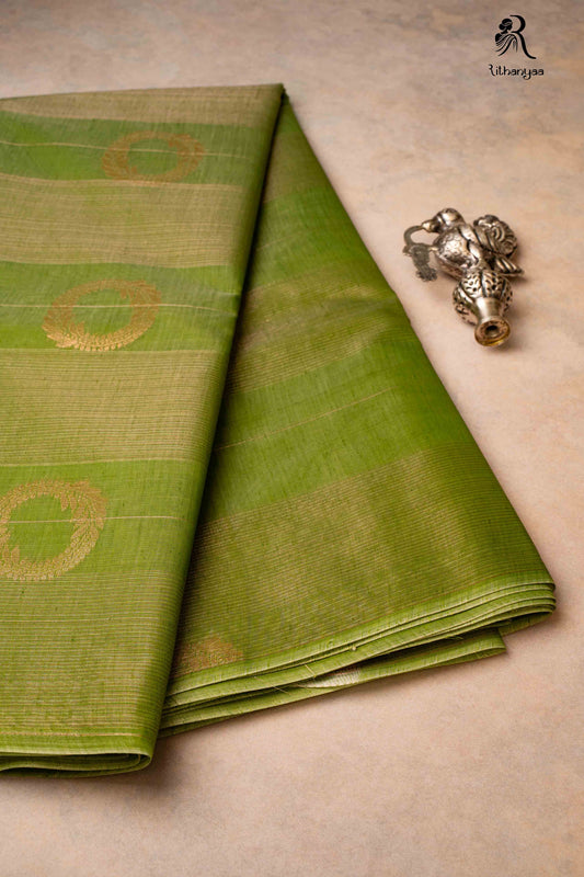 Rohini - Parrot Green Soft Sico