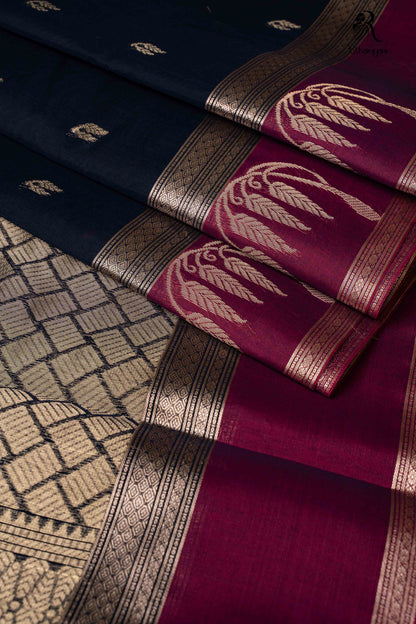 Varnika Elegance Midnight Indigo - Soft Sico