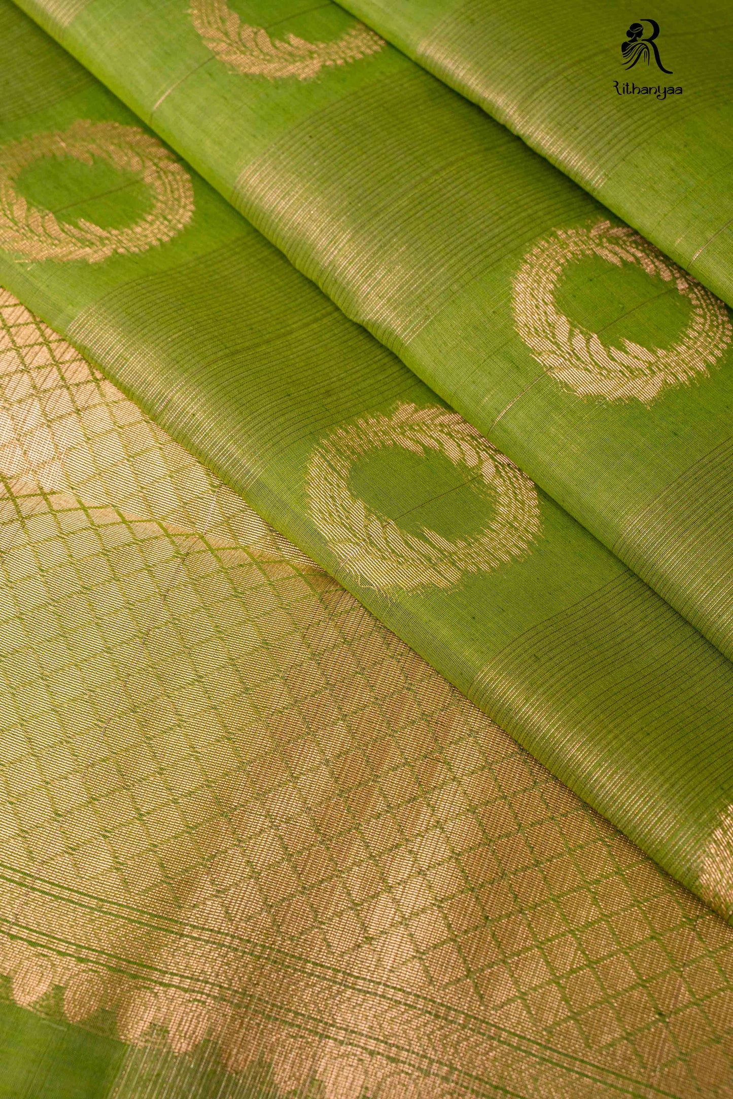 Rohini - Parrot Green Soft Sico