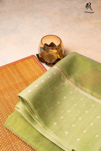 Mrinali Pistachio Green - Soft Sico