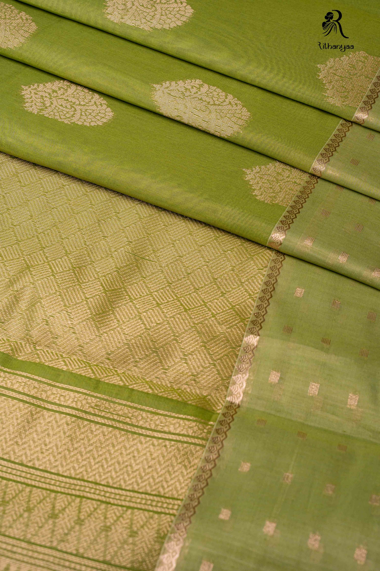 Mrinali Pistachio Green - Soft Sico