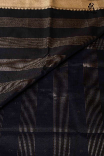 Rathna Jet Black - Chettinadu Silk