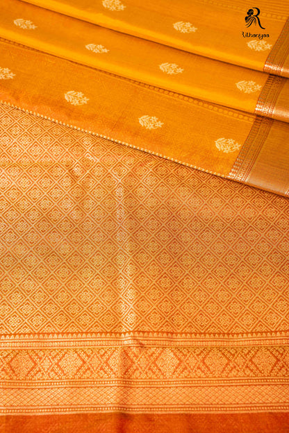 Suryarekha Saffron - Chettinad Silk