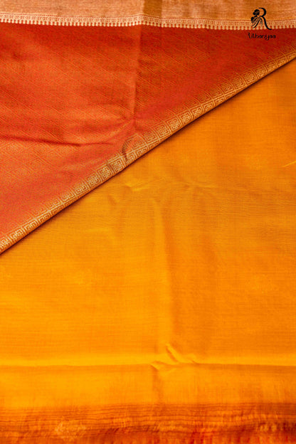 Suryarekha Saffron - Chettinad Silk