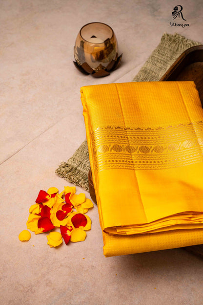 Diptika Marigold Yellow - Pure Soft Silk
