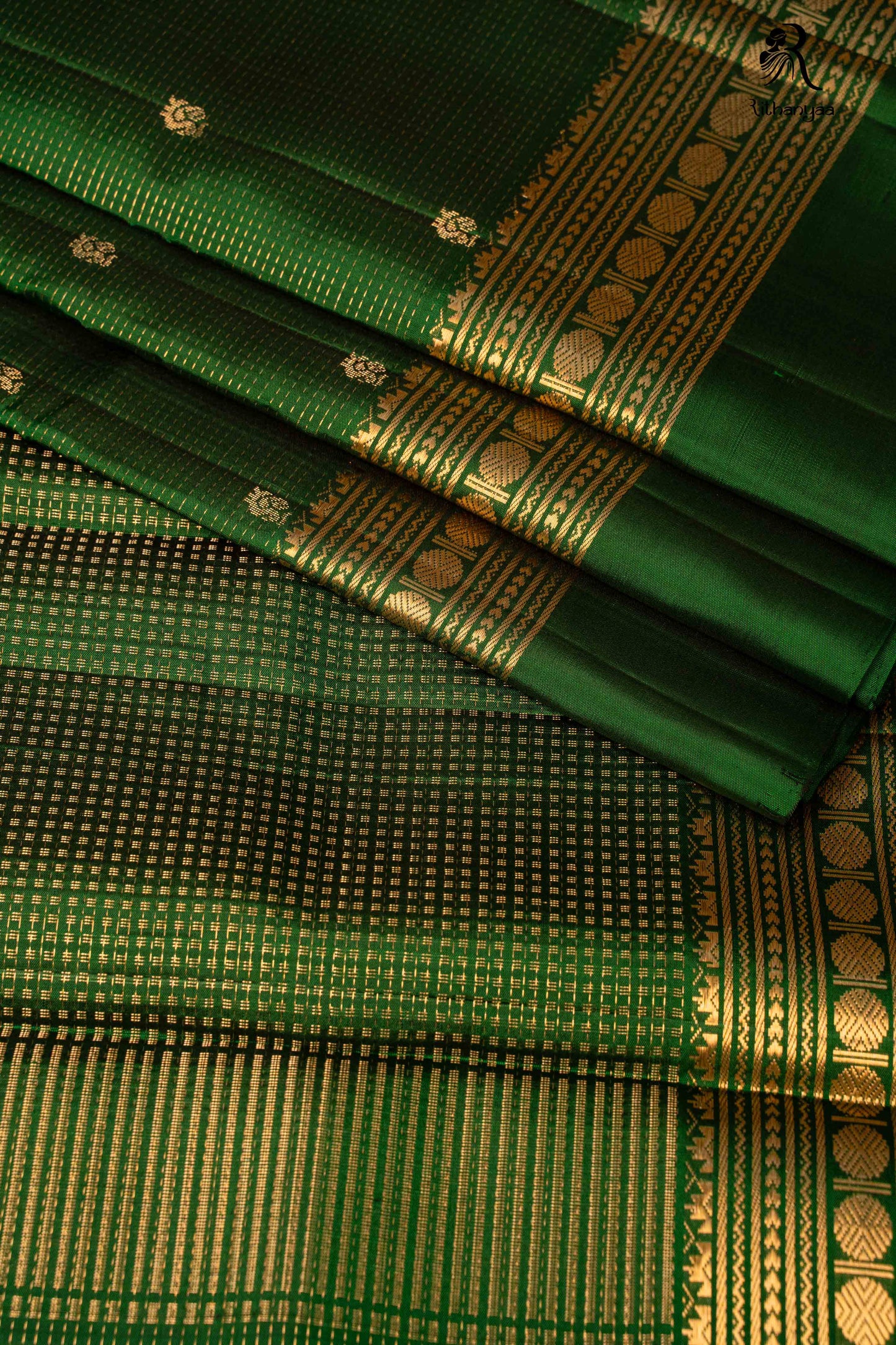 Diptika Emerald Green - Pure Soft Silk