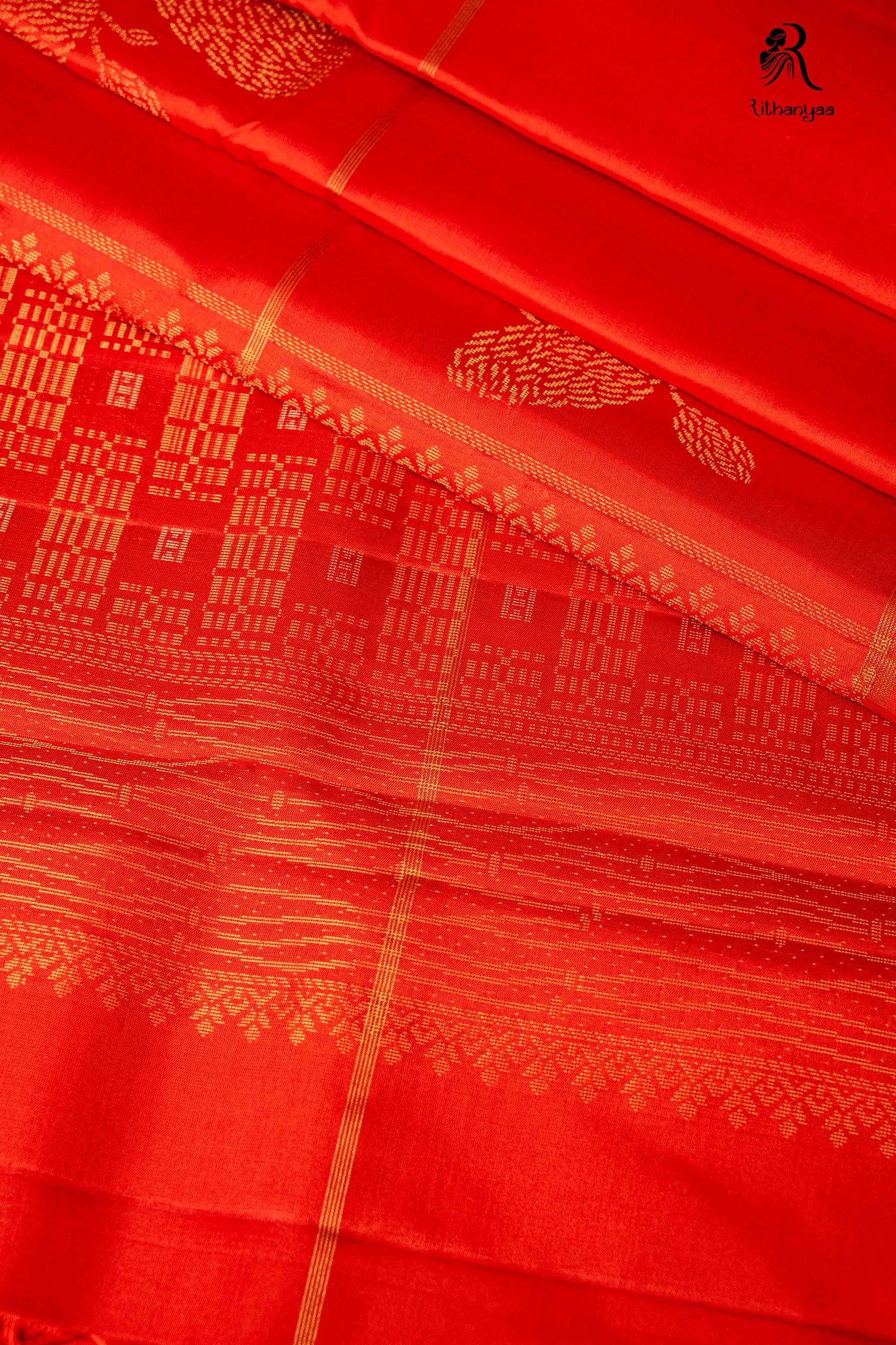 Diptika Vermilion Red - Pure Soft Silk