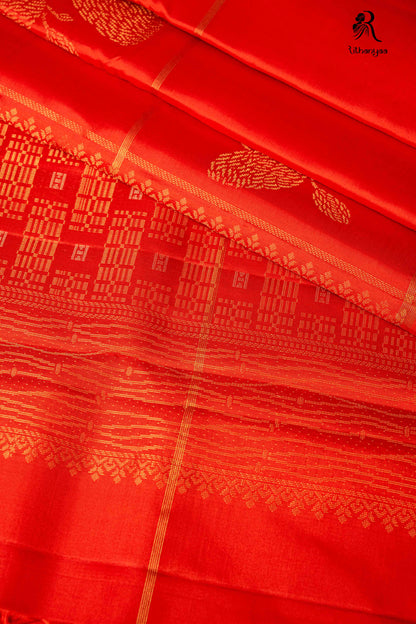 Diptika Vermilion Red - Pure Soft Silk