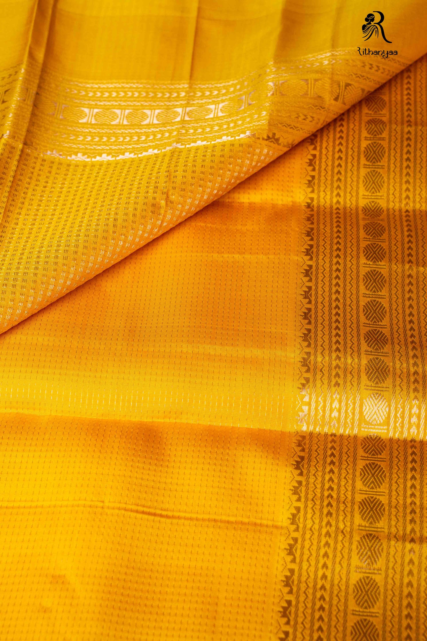 Diptika Marigold Yellow - Pure Soft Silk
