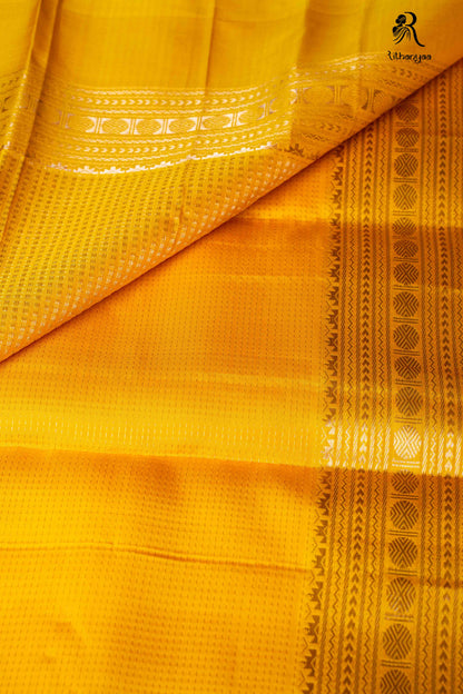 Diptika Marigold Yellow - Pure Soft Silk