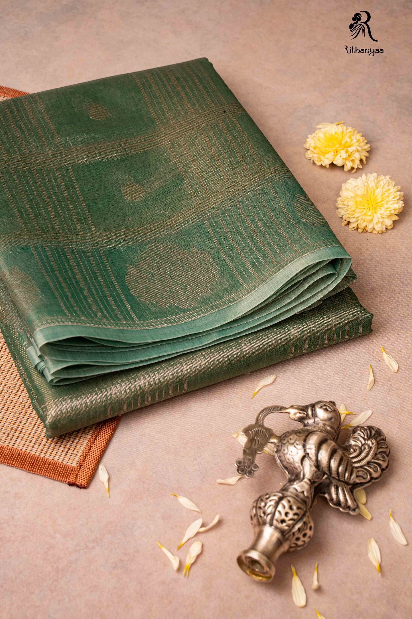 Amudham Forest green - Soft Sico