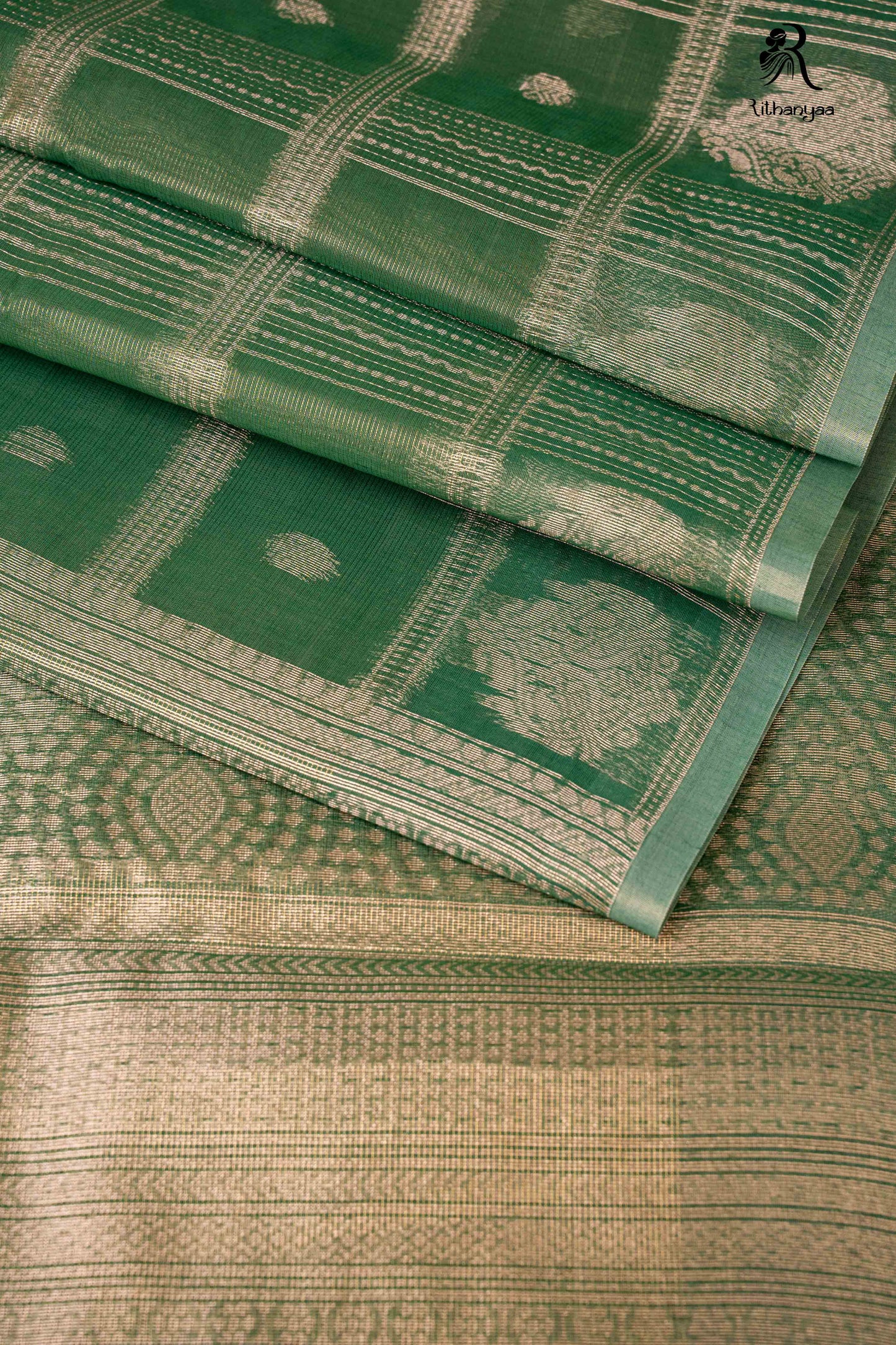 Amudham Forest green - Soft Sico