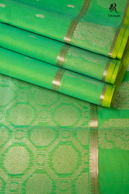 Swarnika Parrot Green - Soft Sico