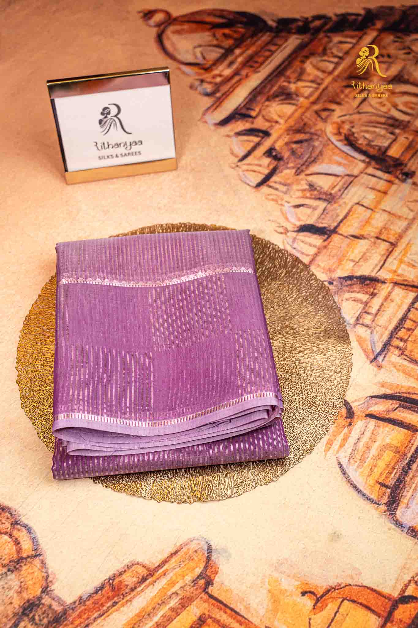 Samhita  Lilac - Pure Soft Sico Saree