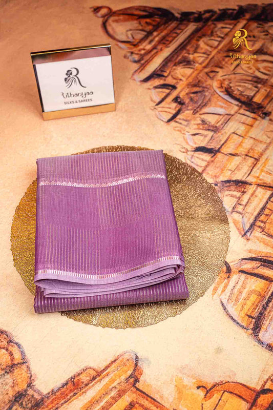 Samhita  Lilac - Pure Soft Sico Saree
