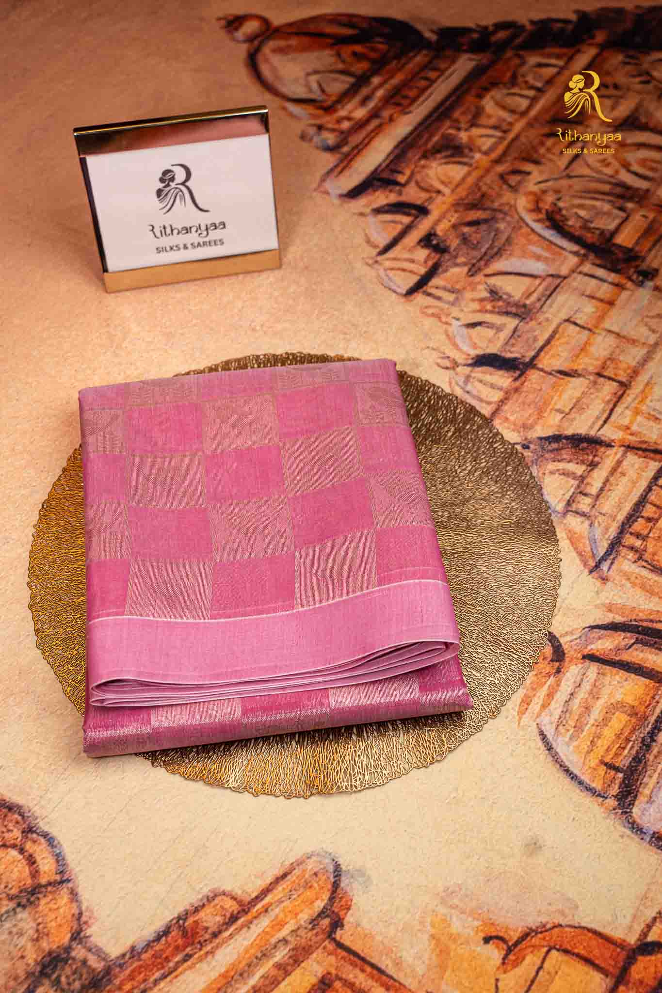 Hridaya pink -  Soft Sico Saree