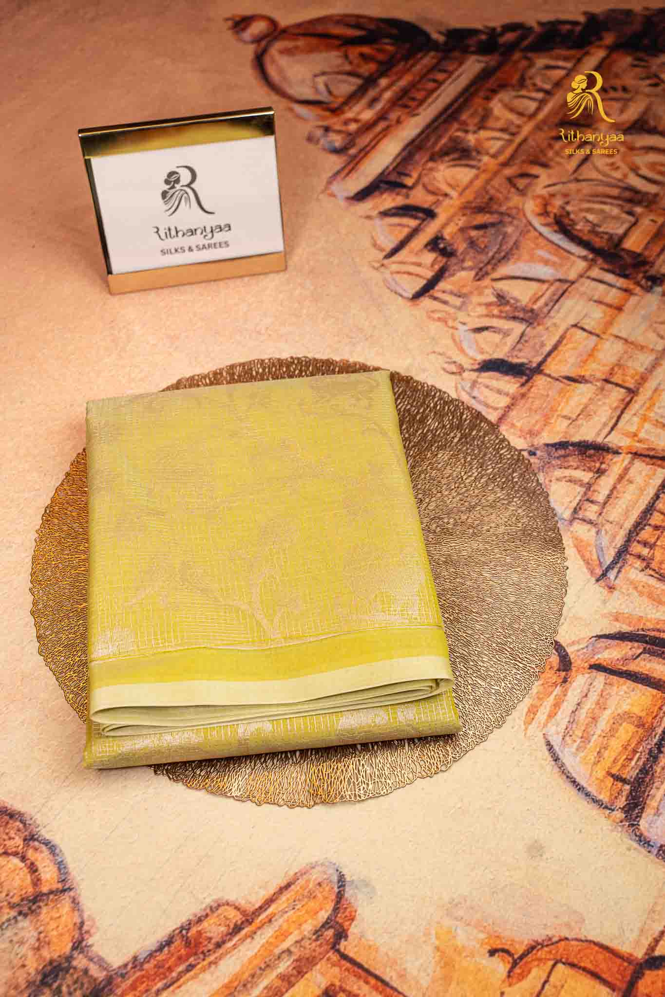 Aarambh Yellow -  Soft Sico Saree