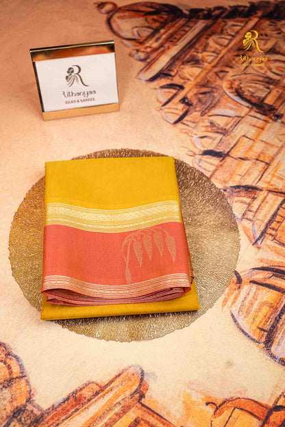Varnika Elegance Sunlit Mustard Yellow - Soft Sico