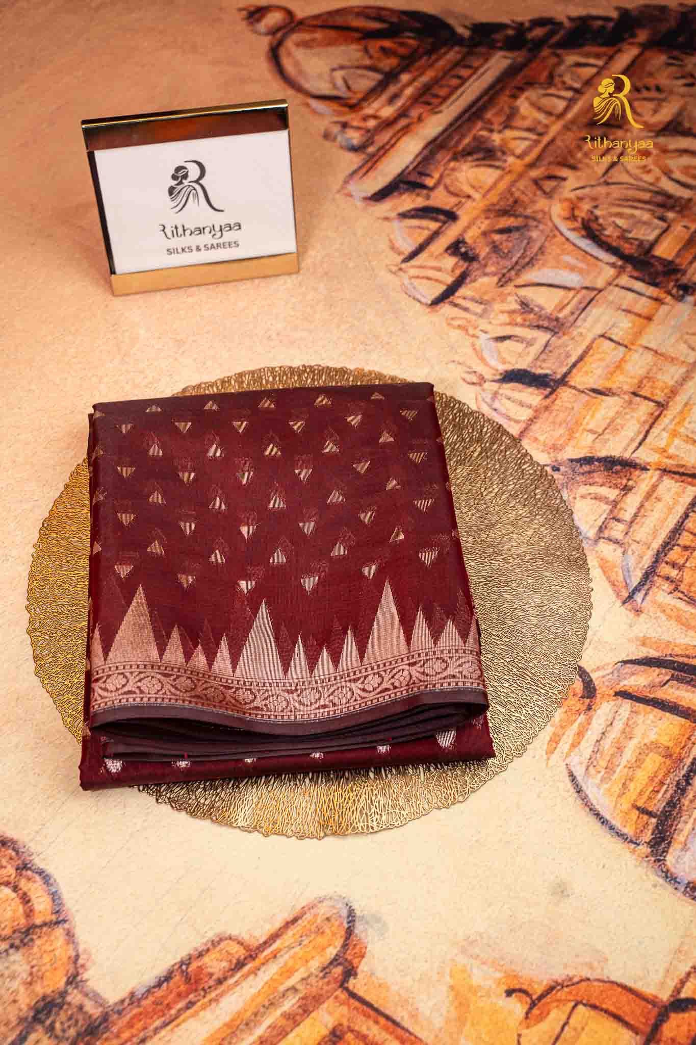 Aaranya Deep Maroon Wine -  Soft Sico